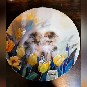 Set of 2 1992 Lily Chang Decorative Plates